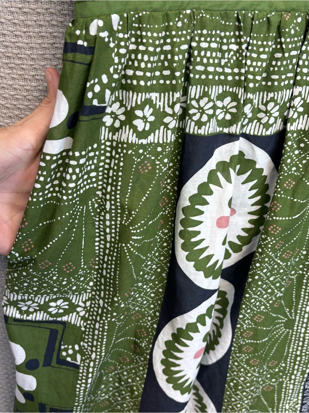 Estelle Ethereal Print Green Maxi Dress Sz 2X Boho Pockets Floral Hippie Cottage - Picture 8 of 15